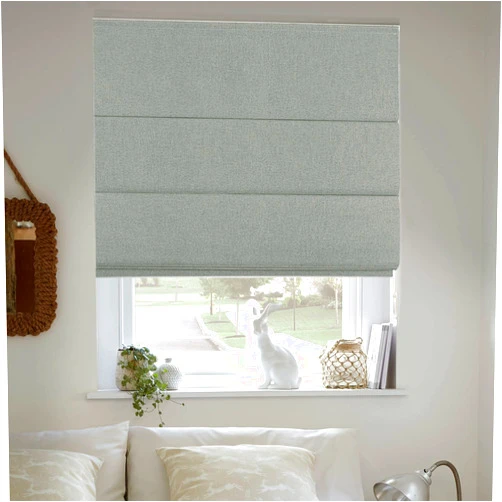 MiLin Blackout Corded Roman Shades for Windows, Blinds for Windows Treatments Thermal Insulated, Roman Window Shades, Window Blinds and Room Darkening Shades, Roman Blinds, Light Green, Custom Custom Size Light Green