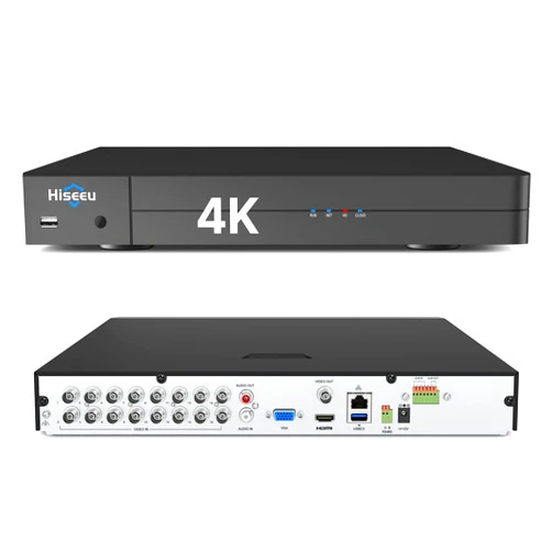 Hiseeu 4K/8MP DVR 16 Channel Security 4K Digital Video Recorder Advanced CCTV DVR for Security Camera,AHD/TVI/CVI/CVBS/IPC 5 in 1 Hybrid,Remote Access,No Monthly Fee, (No Hard Drive)