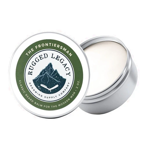 Rugged Legacy Grooming Supply Company Rugged Legacy - Beard Balm, The Frontiersman 2oz Beard Balm for Men, Woodsy Scented Beard Balm with Notes of Molasses, Beard Balm Made with Natural Oils that Enrich Your Entire Beard - Roots To End