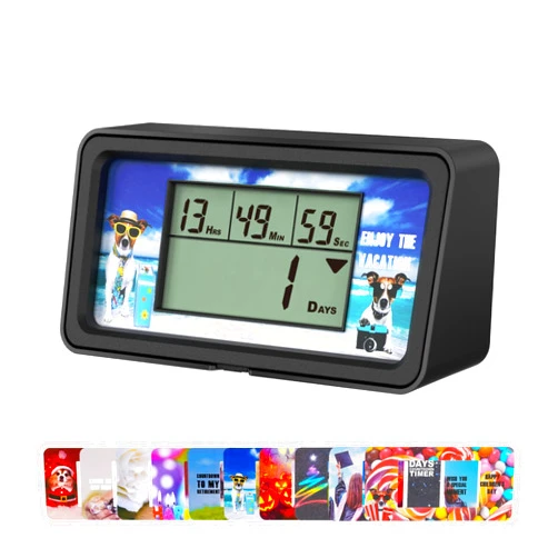 YOOREAL 9999 Days Digital Countdown Days Timer Count Down Days Timer with 10 Paper Cards Backlight alerts for Retirement Vacation Wedding Christmas New Baby Classroom Lab Kitchen Cooking (HM200B-NEW)