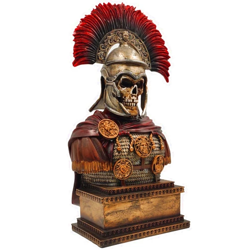 LOOYAR Roman Empire Legion Undead Centurion Soldier Resin Sculpture for House Living Room Porch Decoration Office Desktop Arrangement Gift