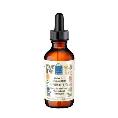 Wise Woman Herbals – Herbal Zen prev Kalmerite Glycerite, Alcohol-Free Botanical Blend, 2 fl oz, All-Natural Mood Support for Relaxation, Emotional Well-Being & Inner Calm