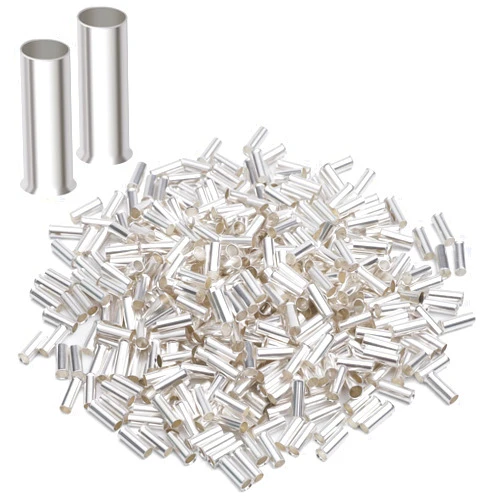 XHF 1000 PCS AWG 14/2.5mm² Non Insulated Wire Ferrules Crimper Plier Insulated Crimp Pin Terminal Cord End Terminals