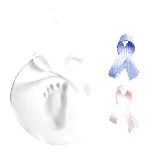 Pearhead Baby Handprint or Footprint Kit, My First Christmas Ornament, DIY Clay Keepsake Kit, Gift For New And Expecting Parents, 3 Multicolored Ribbons For Baby Girl or Baby Boy