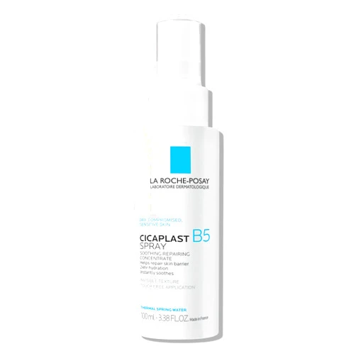 La Roche-Posay Cicaplast B5 Spray With Vitamin B5 Panthenol & Madecassoside, Hydrating Face Mist For Skin Barrier Repair, Soothing Touch-Free Face & Body Spray, Sensitive Skin & Dermatologist Tested
