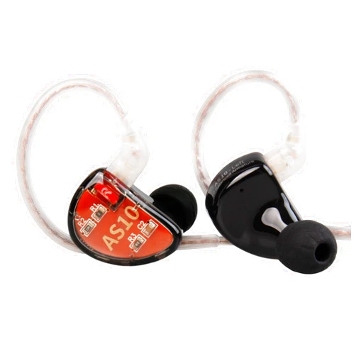 Kinboofi KZ AS10 IEM Headphone, 5 Balanced Armature Driver KZ Earbuds Wired Earphone, Stereo HiFi KZ in Ear Monitor Headphone Musician Headset Headphone with Detachable 2 Pin Cable(No Microphone, Black)