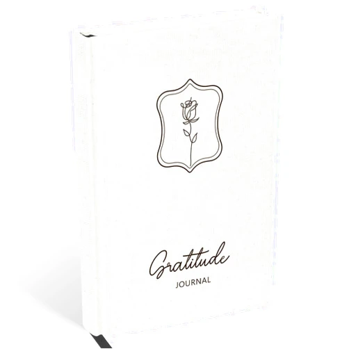 Koogel Gratitude Journal Notebook A5, White Positive Journal Daily Notebook Gratitude Diary Journal With Prompts