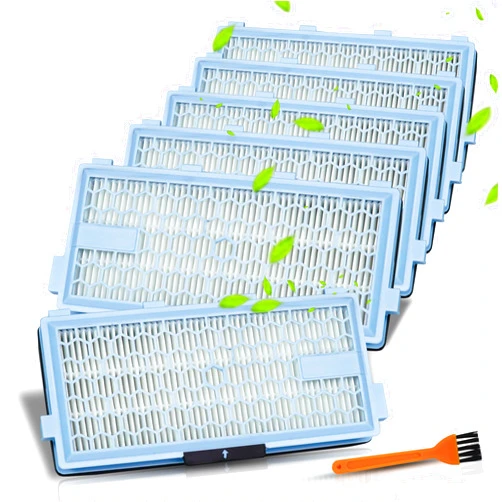 FAMELEC 6 Pack SF-HA Hepa Filter for Miele Hepa Airclean 50 Filter, Miele Hepa Filter Replacement Model C3, S4, S5, S6, S8, S8000, S6999, Complete C2, C3, Compact C1, C2, Air Clean SF-HA 50 Hepa By FAMELEC