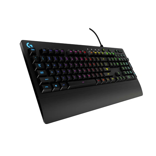 Logitech G213 Prodigy Wired Gaming Keyboard, LIGHTSYNC RGB Backlit Keys, Spill-Resistant, Customizable Keys, Dedicated Multi-Media Keys – Black