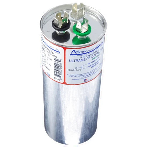 AMRAD ENGINEERING USA2222BA Series Round USA-Made Motor Run Capacitor, 80/5 Mfd, 370/440 Vac-132347