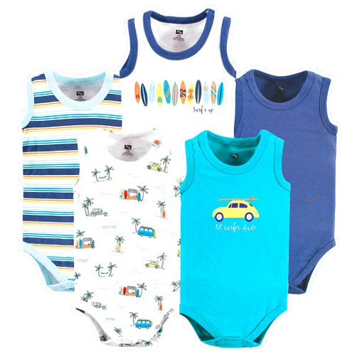 Hudson Baby Unisex Baby Cotton Sleeveless Bodysuits
