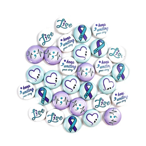 Ilostmyslipper LLC Semicolon/Suicide Awareness Mini Magnets (1