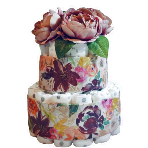 Generic Floral Baby Diaper Cake