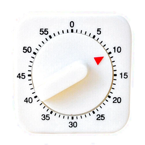 CONSTR Kitchen Timer,Mechanical Timer,Novelty White Square 60-Minutes Mechanical Timer Reminder Counting for Kitchen 1