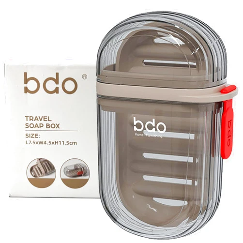 Doter Travel Soap Case, Leakproof Soap Container with Lid, Portable Bar Soap Holder for Traveling, Soap Dish for Bathroom, Shower, Gym, School, Camping, Vacation, Outdoor-Transparently