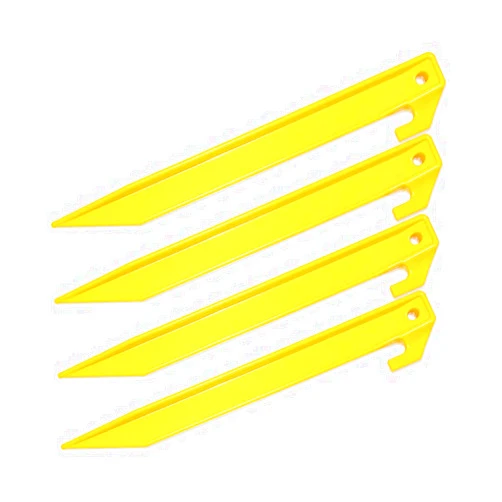 Hikemax 10 Pack Plastic Tent Stakes - 9 Inch Heavy Duty Beach Tent Pegs Canopy Stakes - Essential Gear for Camping, Backpacking, Gardening and More