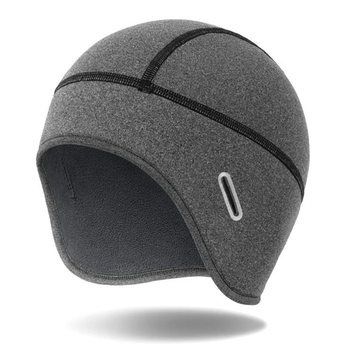 MELASA Winter Helmet Liner Skull Cap, Fleece Lined Warm Cycling Cap with Glasses Holes, Thermal Hat Beanie for Men Women