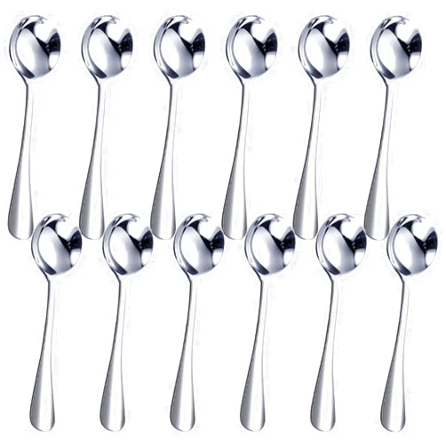 LOVEINUSA 12PCS Mini Coffee Spoons, Demitasse Espresso Spoons 4.6 Inch Stainless Steel Tea Spoons for Soup Cake Dessert Ice Cream