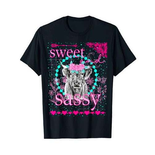Cow Cattle Southern Sweet Simply Sassy Attitude Cute Cow Cattle Sweet & Sassy Southern Prep Simply Adorable T-Shirt