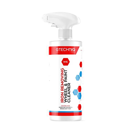 Gtechniq W6 Iron and General Fallout Remover for Cars, Brake Dust Degreaser and Cleaner for Wheels, Rims and Paintwork, Safe on Coatings, 500ml