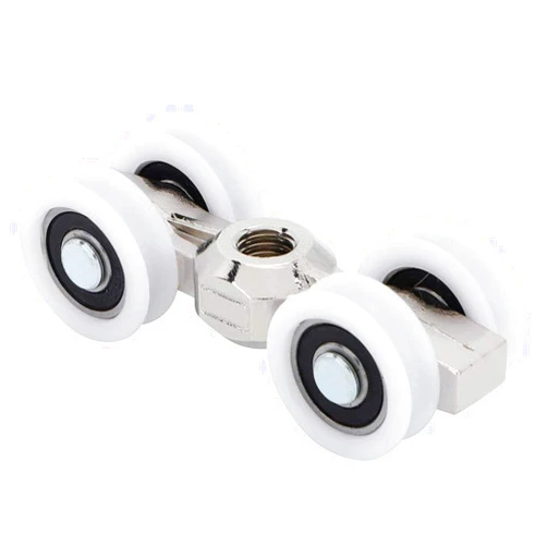 Jacksking Door Roller, Sliding Roller Slider Overhead Door Bearings 4 Wheels Hanging Wheels Pulleys for Furniture