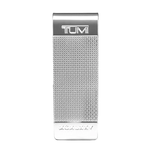 TUMI - Nassau Ballistic Etched Money Clip Wallet with RFID ID Lock for Men - Silver