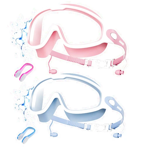 Aegend New Adult Wide View Swim Goggles, Anti-Fog/UV No Leak Swimming Goggles with Ear Plugs for Men & Women