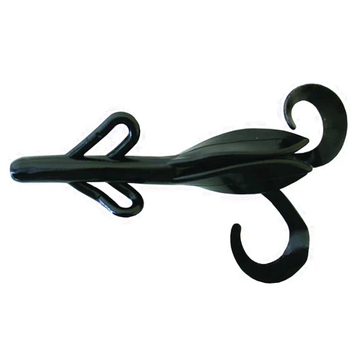Zoom Bait Zoom 022038 SP Brush Hog Creature Bait, 6-Inch, Black, 8-Pack