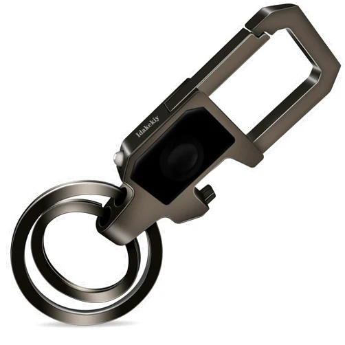 Idakekiy Key Chain LED Light and Bottle Opener with 2 Key Rings Car Key Chain for Men and Women