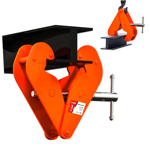 YATOINTO Vertical Beam Clamp - 6600lbs/3 Ton Capacity, 3.9-11.81Inch Opening Range Heavy Duty Steel Clamp Tool