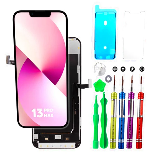 Ace Tech Cellular LCD Screen Replacement for iPhone 13 Pro Max (A2484, A2641, A2644, A2645, A2643) 6.7 inch Touch Screen Display Digitizer Frame Assembly W/Repair Kit