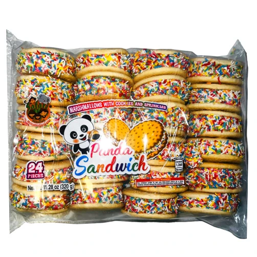 Generic PANDA SANDWICH MASHMALLOWS WITH COOKIES AND SPRINKLES 24 PIECES 11.28 OZ