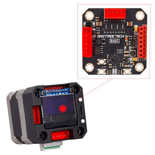 BIQU BIGTREETECH S42C V1.1 High Speed Closed Loop Driver Control Board 42 Stepper Motor Prevent Multi-Step and Losing Steps with Low Heat Generation for 3D Printer (S42C V1.1+Metal Protective Cover+Motor)