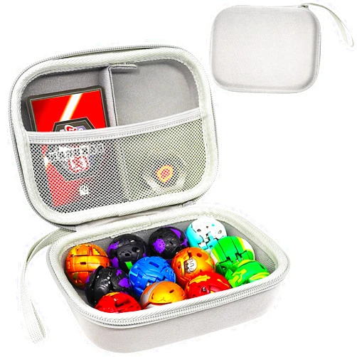 FCDYLBD Toy Organizer Case Compatible with Bakugan Battle Planet, BakuCores, Armored Alliance, Geogan Rising, Toy Organizer Storage Container Holder (12, Grey)
