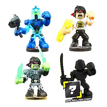 Akedo Ultimate Arcade Warriors - Warrior Collector 4 Pack - 3 Mini Battling Action Figures: Glitchblade, Chux Lee & Hyperlock and one Hidden Mini Battling Action Figure! Multicolor