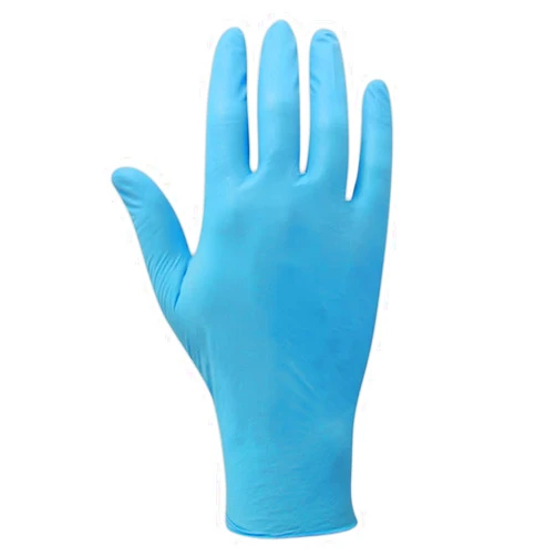 MAGID Disposable Nitrile Gloves, Powder-Free, Textured, Size M (100 Gloves), blue