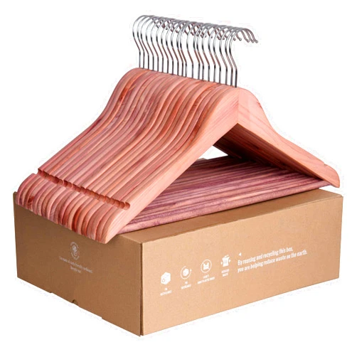 StorageWorks Cedar Wood Clothes Hanger 20 Pack, Wooden Coat Hangers for Shirts, Jackets, Pants, Suits, Sweaters