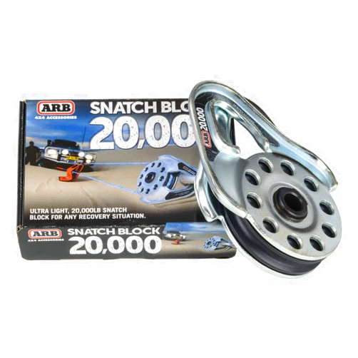ARB 10100020A Snatch Block Recovery Pulley of 20000 lbs, Double The Pulling Force, Ultra Light Design, a Must for Winch Recovery