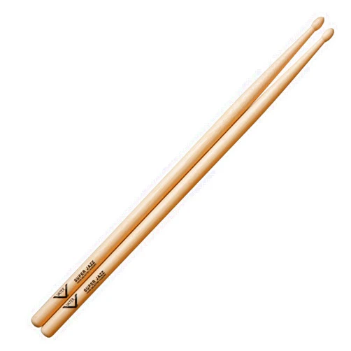 Vater Super Jazz Wood Tip Hickory Drum Sticks, Pair