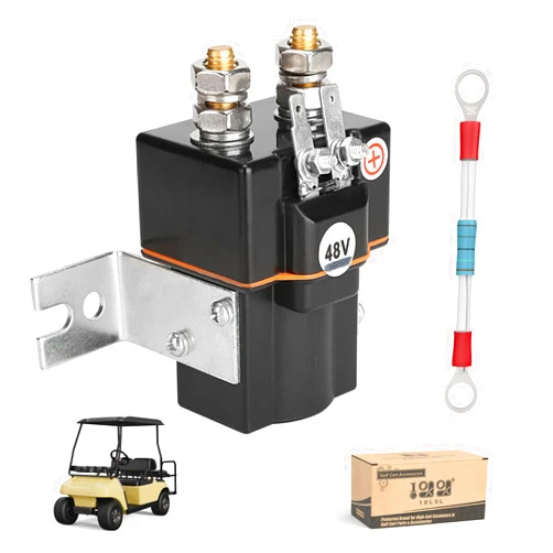 10L0L Golf Cart 48V Solenoid for Club Car DS 1995 Up & Precedent 2000-Up Golf Cart, 4 Terminals with Resistor Replace OEM 101908701 102774701 1014947