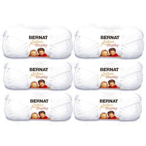Bernat Softee Chunky Yarn (6-Pack) White 161128-28005