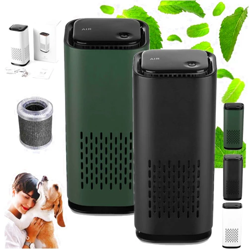 Qsrsjcq Puppy Mothers Pet Air Purifier, with True HEPA 3-in-1 Filters, Pet Air Purifiers for Home Cat Pee Smell, Covers Up to 990 Ft², Quiet 360° intake Air Cleaner for Dust Smoke Odor Dander (2pcs-A)