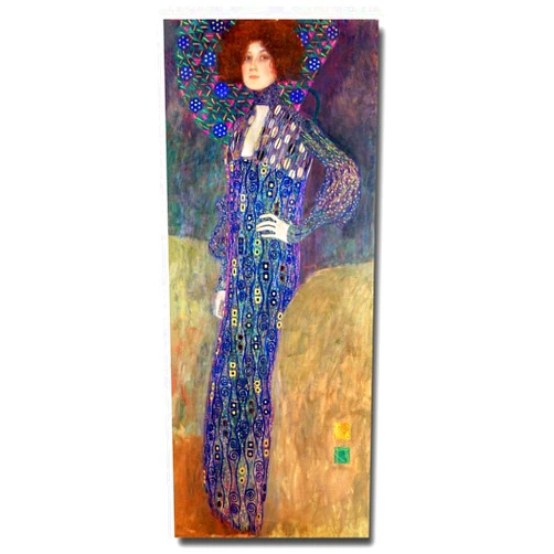 Trademark Fine Art Emilie Floege by Gustav Klimt, 10x24-Inch Canvas Wall Art