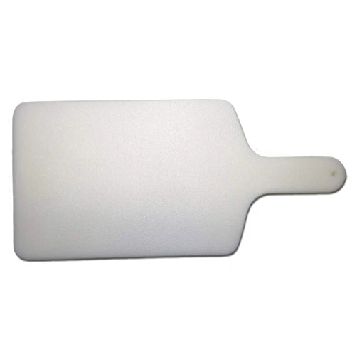 Strivide RestaurantCoolerGaskets.com Plastic Cutting Board - Cheese Board/Charcuterie Board/Serving Tray - Paddle Board with Handle, 8x17 inches (White)