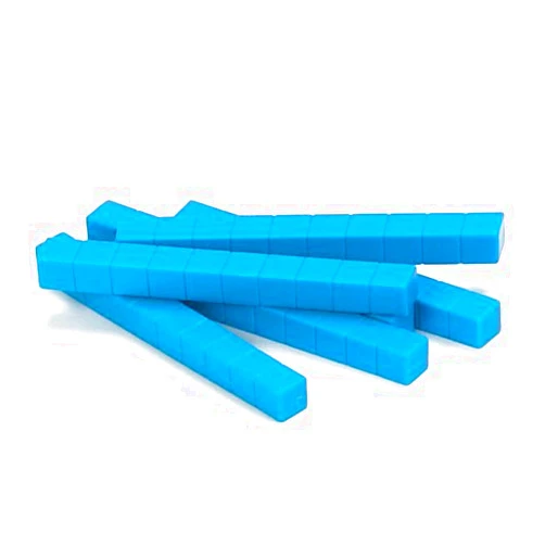 EAI Education Base Ten Rods: Blue Plastic - Set of 50