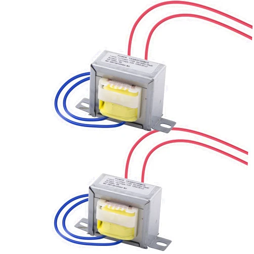 Jingzan 2 Pack Input AC 110V 50/60HZ Output AC 12V 10VA Power Transformer for Synchronous Motor Lighting Power Supplies, Audio Equipment etc. AC/AC Single Phase