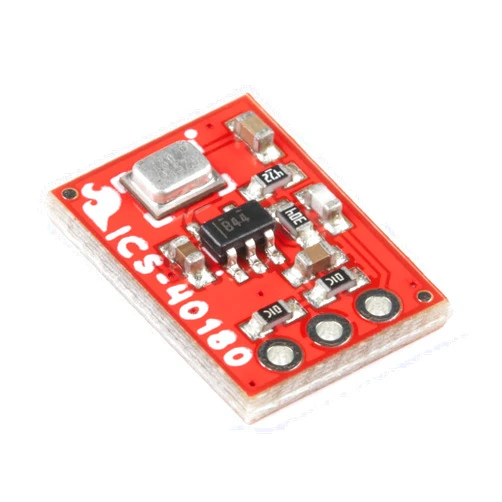 SparkFun Analog MEMS Microphone Breakout - ICS-40180 - Omni-Directional mic Features OpAmp Plug Directly into ADC on a microcontroller Low Profile Microphone on Bottom Side for Flush mounting