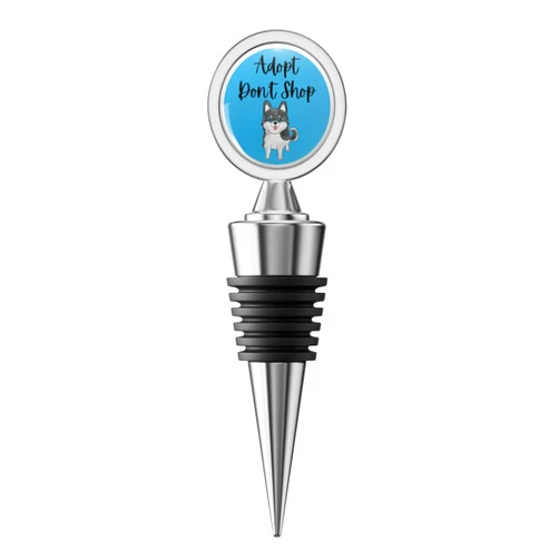 1080 Graphics Adopt Dont Shop, Husky Stainless Steel Wine Stopper – Airtight Reusable Bottle Plug for Wine, Champagne, and Liquor Bottles