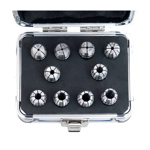 Accusize Industrial Tools 10 Pc Er-16 Collet Set, Size from 1/32'' to 3/8'', 0223-0765