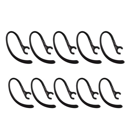 Futheda 10PCS Bluetooth Headset Earpiece Universal Receiver Clip 360 Degree Rotate Clamp Holder Earhooks Ear Loop Replacement (6mm - Black)